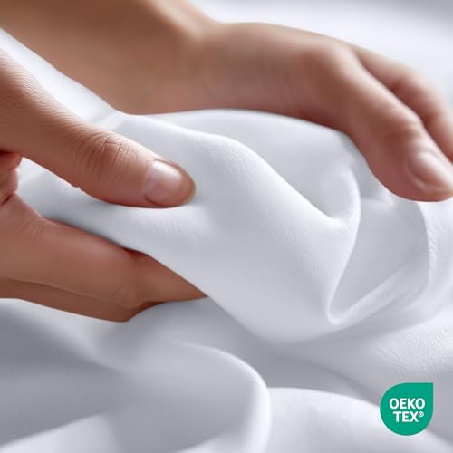 Utopia Bedding Queen Flat Sheets - White Microfiber Hotel Quality (6-Pack)