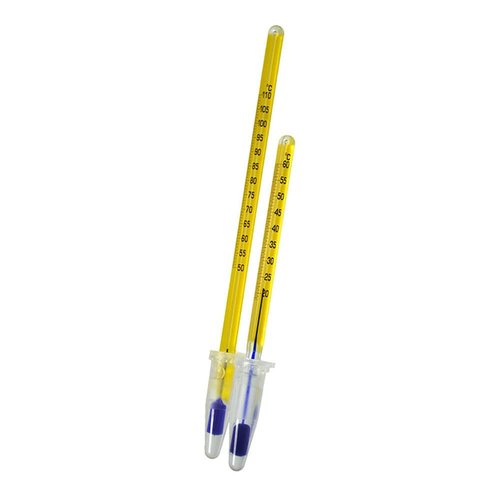 Thermco ACCDB40 ACCU-SAFE Enclosed Chamber Bottle Spirit Filled Thermometer for Block Heaters, 125mm Height, 50 to 110°C Range, 0.5°C Division