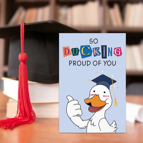 Funny Graduation Card with Duck Design - 5.5"x8" Gift