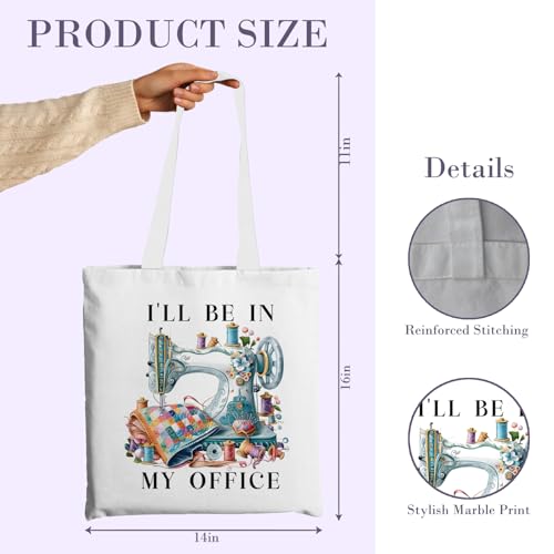 ChicimIn Sewing Tote Bag - Canvas Gift for Knitters & Sewers (Style 04)