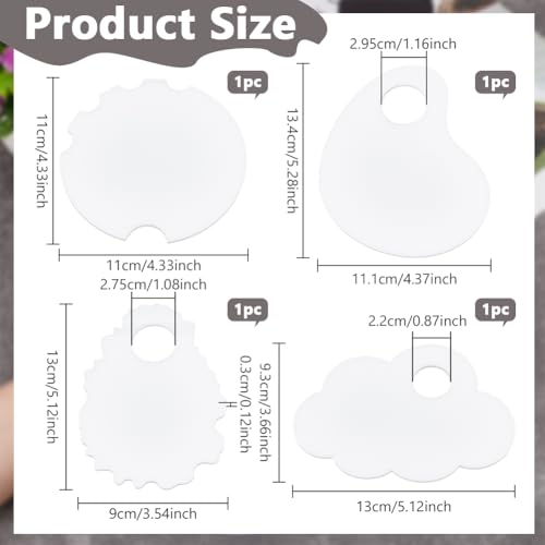 Acrylic Nail Display Boards - 4 Pcs Nail Art Props for Technicians