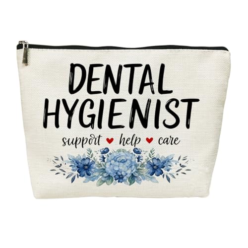 Dental Hygienist Makeup Bag Waterproof Cosmetic Pouch Dentist Gift
