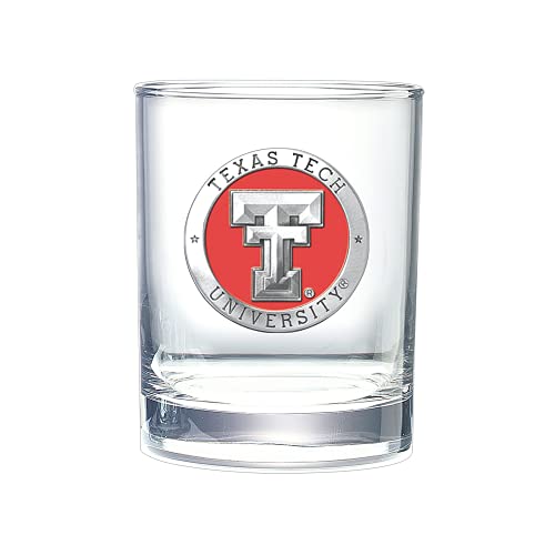 Heritage Pewter Texas Tech Double Old Fashion Glass - 14 OZ Liquor Glass