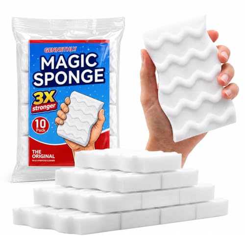 Cerexult 10-Pack 3X Density Magic Sponge Erasers Heavy Duty Cleaning Sponges