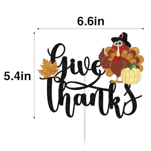 Florcmet Thanksgiving Cake Topper - Pumpkin Turkey Fall Party Decor