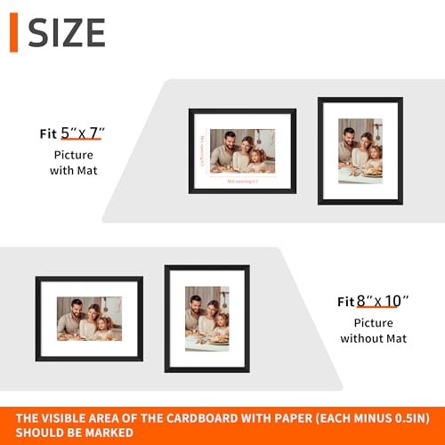 8x10 Black Picture Frame with Acrylic Front - Tabletop & Wall Display