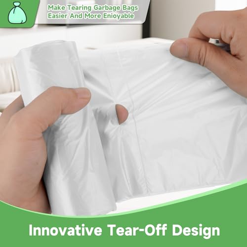 3 Gallon Biodegradable Trash Bags - 100 Count Clear Waste Liners