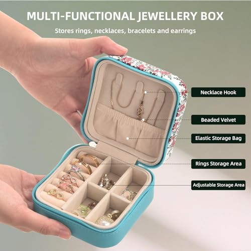 Shunmei Mini Travel Jewelry Box - Personalized Cat Design, 3.94"