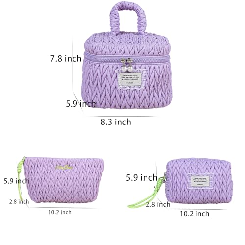 Large Nylon Travel Toiletry Bag & Cosmetic Organizer for Women