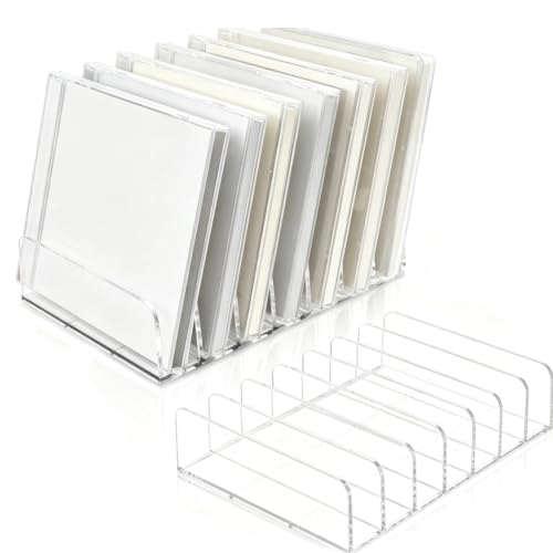 Acrylic CD Holder - Vertical Media Storage Rack for Up to 14 CDs, Clear Organizer