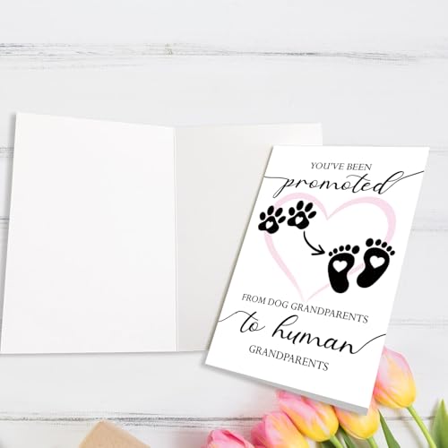 Cute Dog Grandparents Pregnancy Announcement Card - Unique Reveal Gift