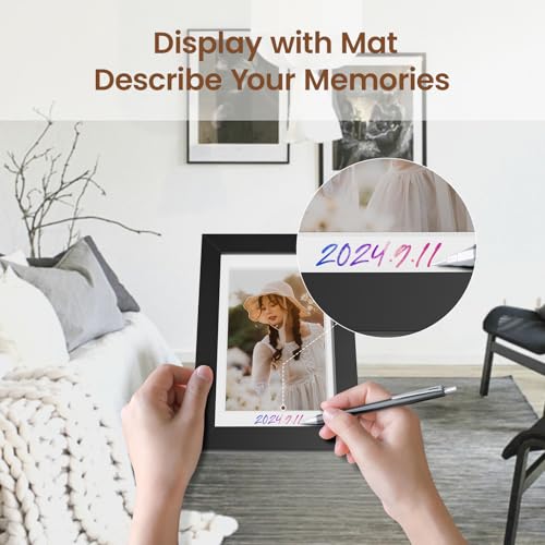 Heimlove 5x7 Black Picture Frame for Photos & Diplomas