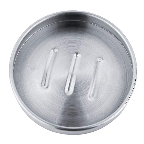 Stainless Steel Round Soap Dish for Bathroom & Kitchen
