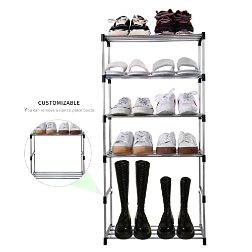 Jucaifu 3-Tier Stackable Shoe Rack - Small Space-Saving Entryway Organizer