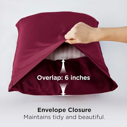 Bedsure Bamboo Rayon Cooling Pillowcases Set of 2 - Queen Size
