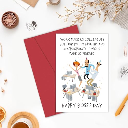 Funny Boss Day Card - Sarcastic Appreciation Card for Boss