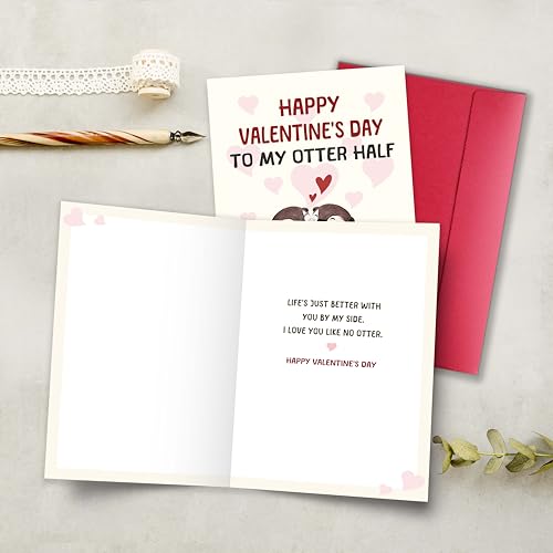 Cute Otter Valentine's Day Card - Romantic Gift for Couples