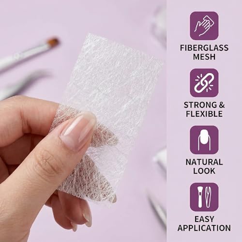 SmallCat 20 Pcs Silk Nail Wrap Kit for Broken Natural Nails Repair