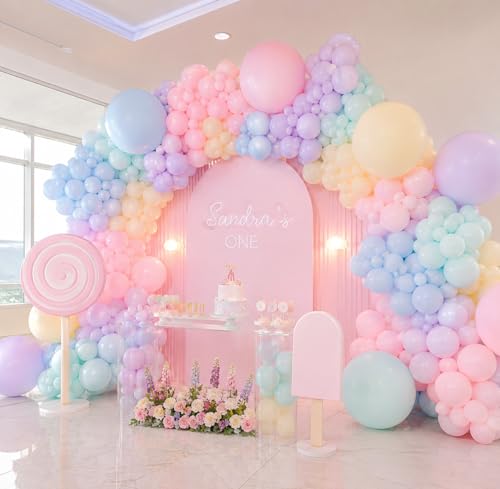 210-Pc Pastel Balloon Garland Kit for Birthday & Baby Showers
