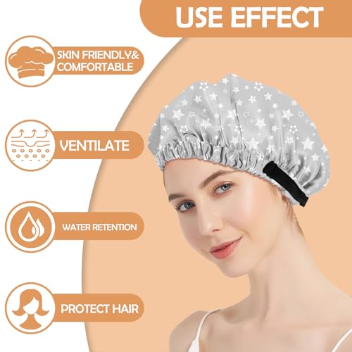 Adjustable Satin Silk Sleep Bonnet for Hair Care Double Layer