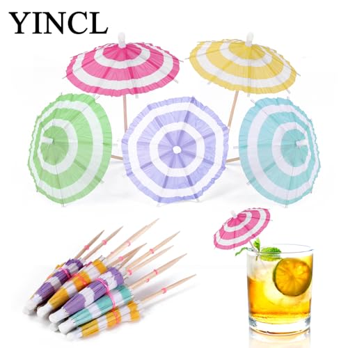125 Pcs Mini Cocktail Umbrellas – Colorful Drink Picks for Parties