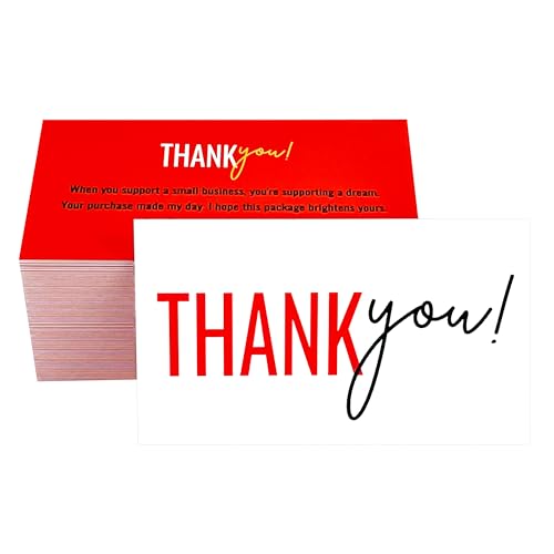 Thank You Cards Pack of 100 - Heartfelt Appreciation 2x3.5 Inches