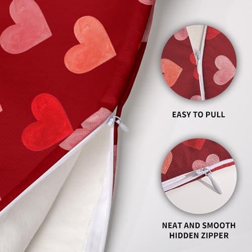 Sivirary Valentine's Day Throw Pillow Covers, 18x18, Set of 2, Dark Red