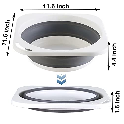Collapsible Plastic Wash Basin 5L - Space Saving Kitchen Dishpan