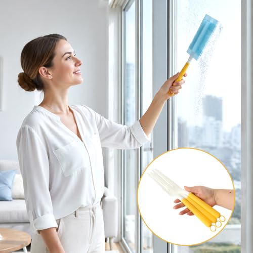 Heavy-Duty 10 Pcs Swiffer Duster Handle Replacement Set - Compatible with Swiffer Wand