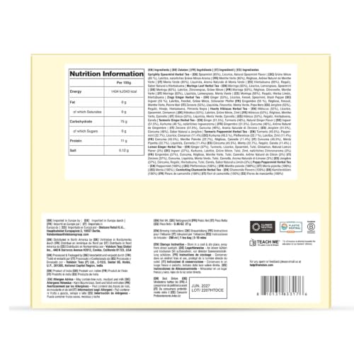VAHDAM Herbal Tea Sampler, 18 Assorted Caffeine-Free Tea Bags (2 x 9 Pack)