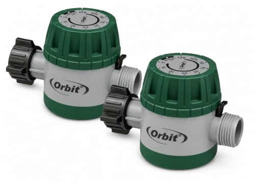 Orbit Mechanical Watering Hose Timer - Green, 2-Pack for Easy Use
