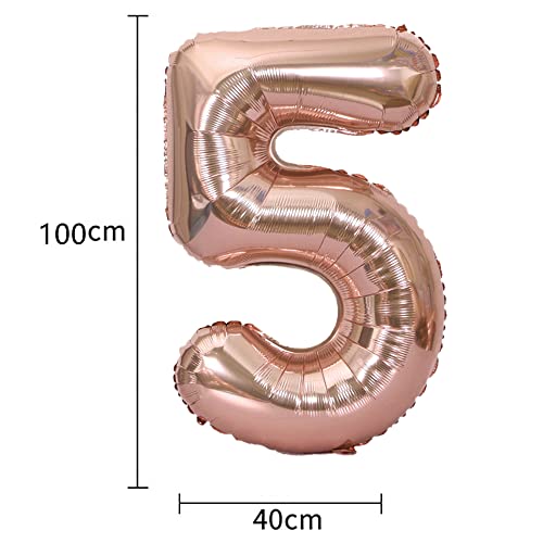 Rose Gold 15th Birthday Decoration Kit with Banner & Balloons