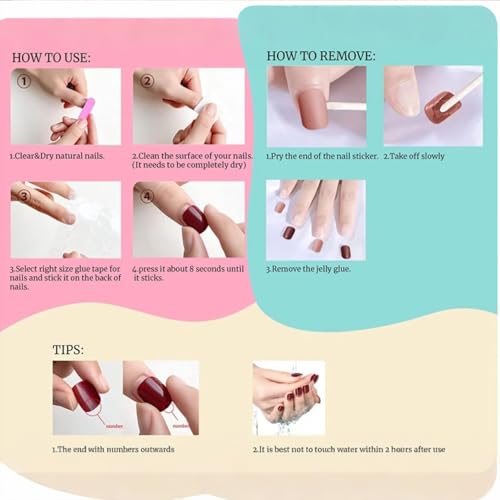 French Tip Press on Nails Medium Almond Acrylic False Nails with Lemon Flower