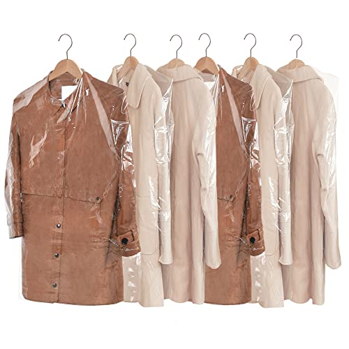 BEISHIDA 47in Clear Plastic Garment Bags - 20PCS for Clothes Storage