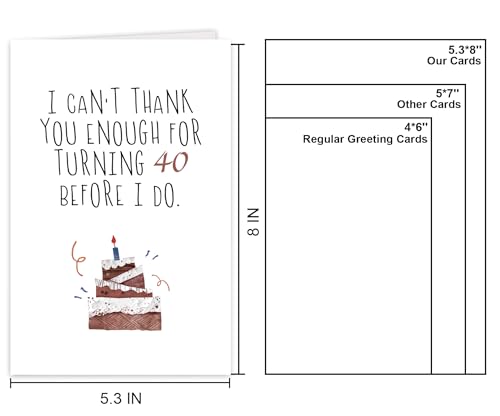 Funny 40th Birthday Card for Him & Her - Unique Gift