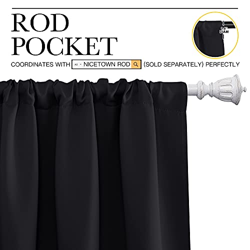 NICETOWN Blackout Curtains for Kitchen - 34"W x 84"L Thermal Drapes, 2 Pack