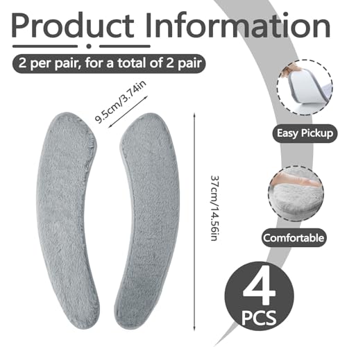 Elongated Toilet Seat Cushion Warmer with Memory Foam - Washable Flannel Cover