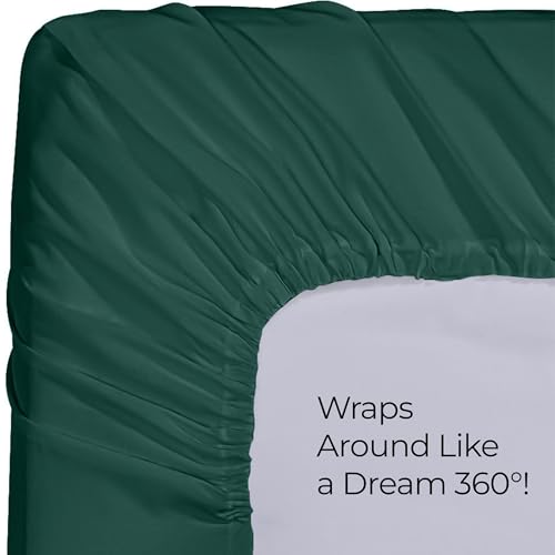 King Fitted Sheet - Ultra Soft Microfiber, 15-Inch Deep Pocket, Emerald