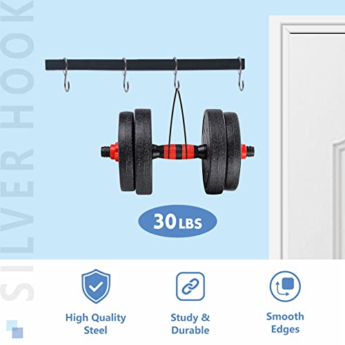 Vantasii Heavy Duty S Hooks - 10 Pack Rustproof Metal Hooks with Safety Buckle (3.5 inch)