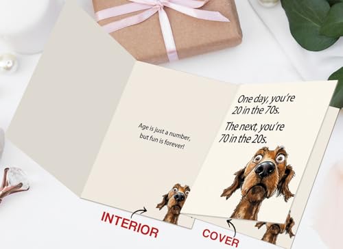 Funny 70th Birthday Card for Men and Women - Heartfelt Humor