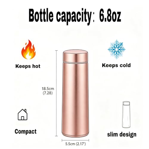 8.5oz Slim Insulated Stainless Steel Bottle with Sleeve - Rose Mini Tumbler