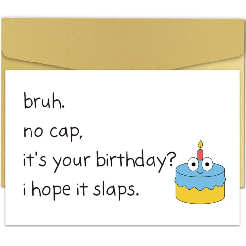 Zoytonky Fun Teen Birthday Card for Boys & Girls - Variation 07, 8x5.3in