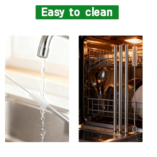 Stainless Steel Straw Set for Owala 24/32 oz Bottles - 4 Pack