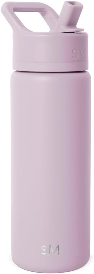 Simple Modern | Kids Water Bottle with Straw Lid - Vacuum Insulated, BPA-Free | 18oz Lavender Mist