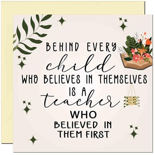 Premium Thank You Card for Teachers - Eco-Friendly 145mm x 145mm