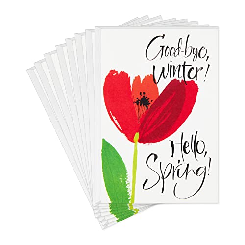 Hallmark Easter Cards Pack, Spring Tulip Design with Envelopes