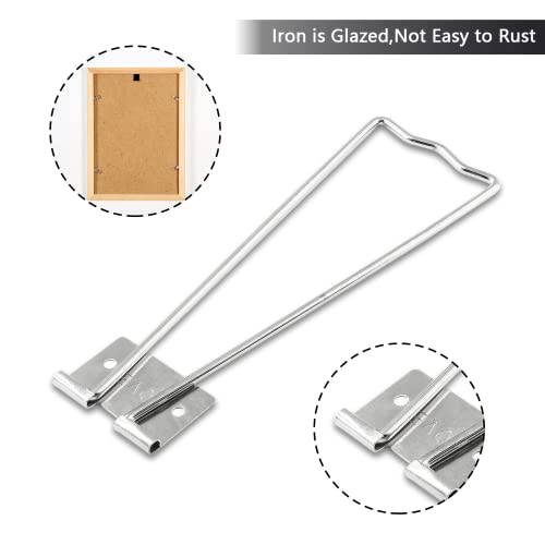 Silver Easel Back Photo Frame Stand - 5 Pack with Screws & Screwdriver