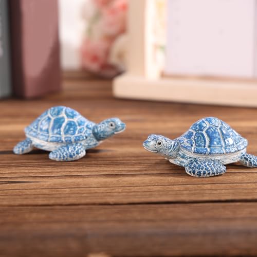 Sea Turtle Resin Toilet Bolt Covers - Decorative Bathroom Screw Caps (2 Pack)