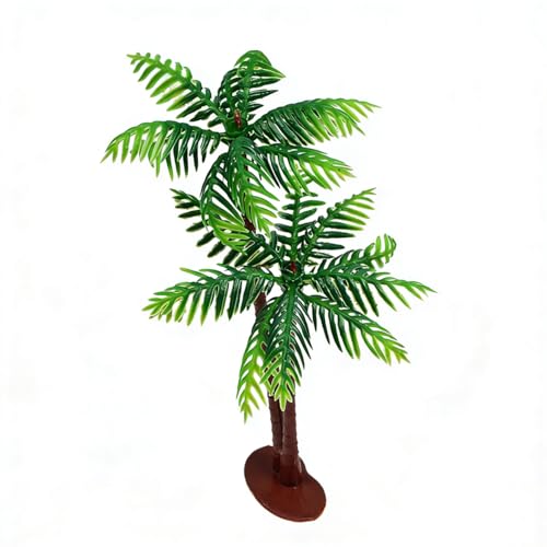 Mini Artificial Palm Trees - 5 Pack Tropical Decor for Fairy Gardens & Dioramas