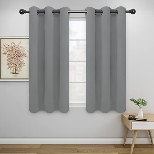 Easy-Going Blackout Curtains - Noise Reduction & Thermal Insulated, 42x54 in, Light Gray, 2 Panels